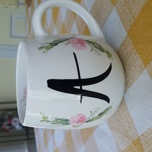 Floral  "A"  Mug • NWT